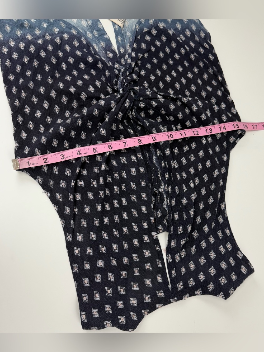 Free People Shirt Womens XS Blue Ombre Sleeveless Button Up Twist Back - Picture 9 of 11